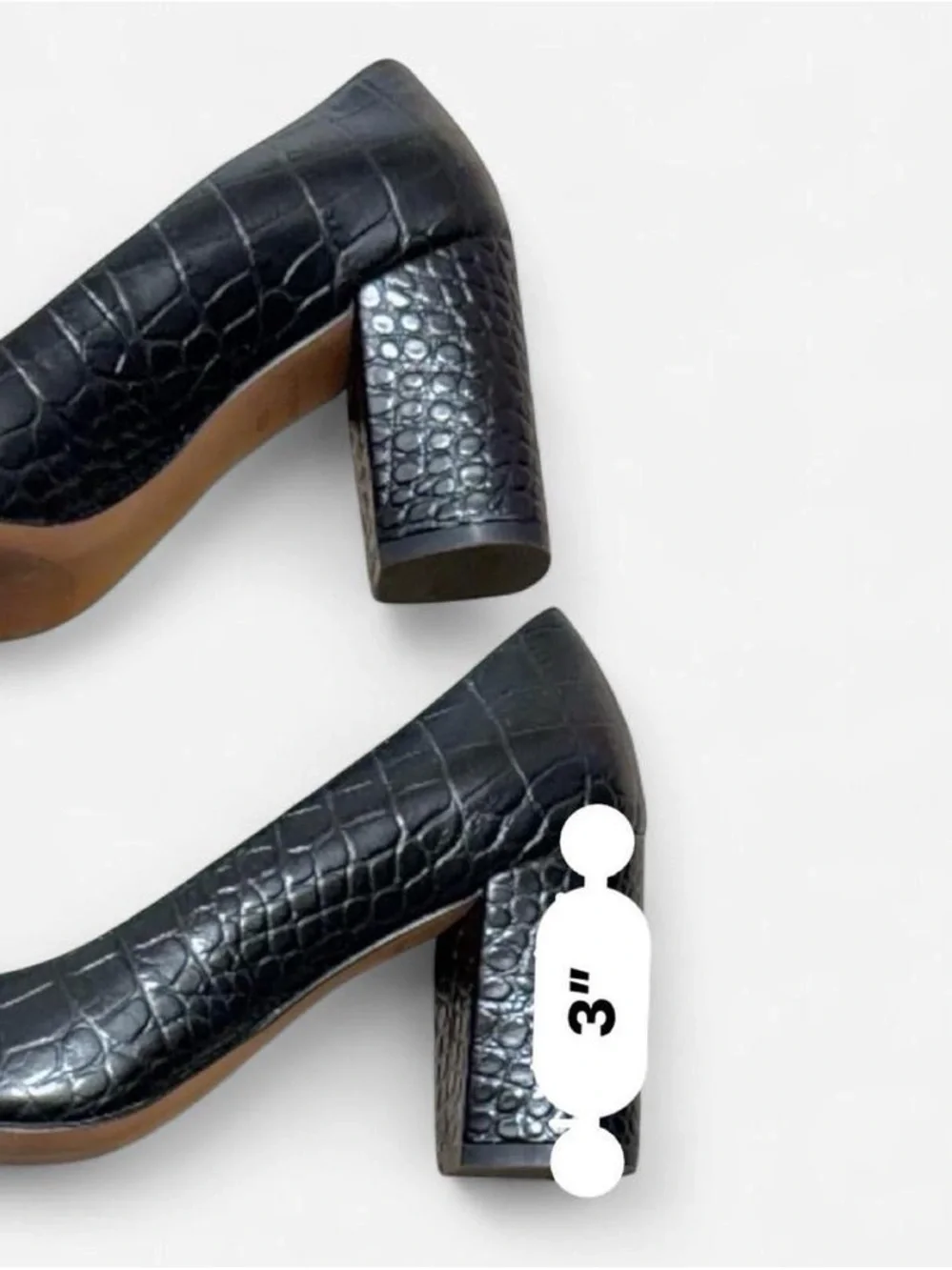 Cole Haan | Black Crocodile Embossed Leather | Size 6.5